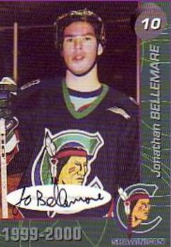 1999-00 Cartes, Timbres et Monnaies Sainte-Foy Shawinigan Cataractes (QMJHL) - Autographs #3 Jonathan Bellemare Front