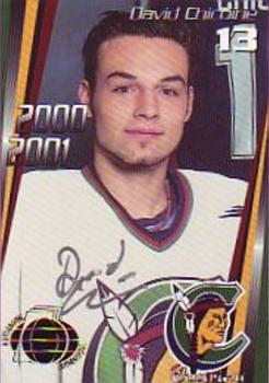 2000-01 Cartes, Timbres et Monnaies Sainte-Foy Shawinigan Cataractes (QMJHL) - Autographs #8 David Chicoine Front