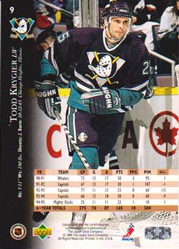 1995-96 Upper Deck - Electric Ice #9 Todd Krygier Back