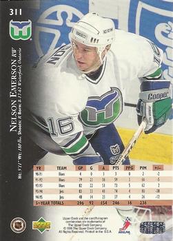 1995-96 Upper Deck - Electric Ice #311 Nelson Emerson Back