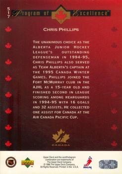 1995-96 Upper Deck - Electric Ice #517 Chris Phillips Back