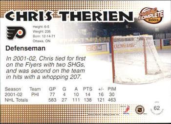 2002-03 Pacific Crown Royale - 2002-03 Pacific Complete #62 Chris Therien Back