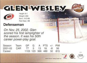 2002-03 Pacific Crown Royale - 2002-03 Pacific Complete #328 Glen Wesley Back