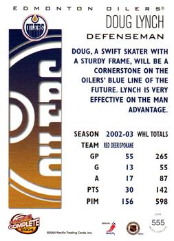 2003-04 Pacific Crown Royale - 2003-04 Pacific Complete #555 Doug Lynch Back
