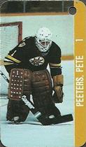 1983-84 Souhaits Renaissance NHL Collection Key Tags #NNO Bruins Logo / Pete Peeters Back