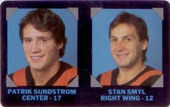 1985-86 7-Eleven NHL Collectors' Series #19 Patrik Sundstrom / Stan Smyl Front