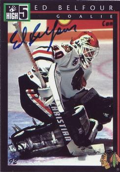 1992 High-5 Previews #P6 Ed Belfour Front