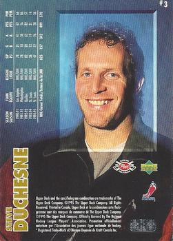 1995-96 Upper Deck Post Cereal #3 Steve Duchesne Back