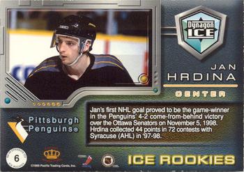 1998-99 Pacific Dynagon Ice - Ice Rookies #6 Jan Hrdina Back
