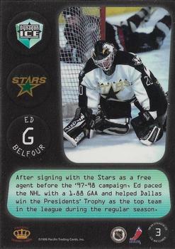1998-99 Pacific Dynagon Ice - Ice Watchmen #3 Ed Belfour Back