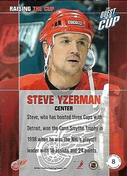 2002-03 Pacific Quest for the Cup - Raising the Cup #8 Steve Yzerman Back