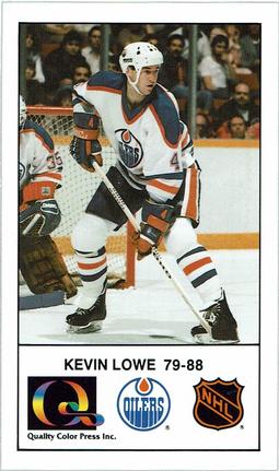 1988-89 Edmonton Oilers Action Magazine Tenth Anniversary Commemerative #5 Kevin Lowe Front