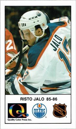 1988-89 Edmonton Oilers Action Magazine Tenth Anniversary Commemerative #39 Risto Jalo Front