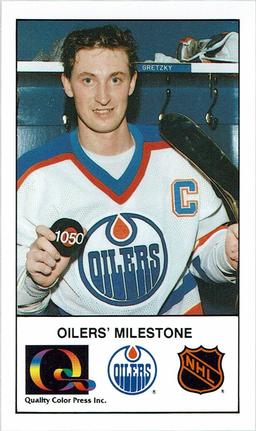 1988-89 Edmonton Oilers Action Magazine Tenth Anniversary Commemerative #55 Wayne Gretzky Front