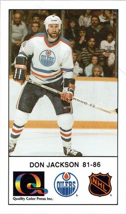 1988-89 Edmonton Oilers Action Magazine Tenth Anniversary Commemerative #76 Don Jackson Front