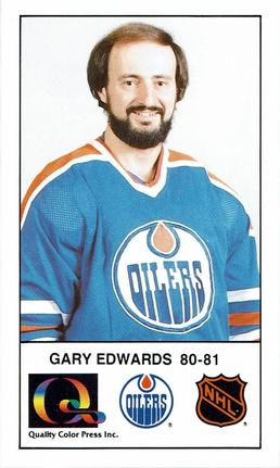 1988-89 Edmonton Oilers Action Magazine Tenth Anniversary Commemerative #78 Gary Edwards Front