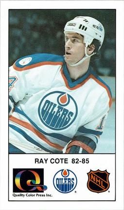 1988-89 Edmonton Oilers Action Magazine Tenth Anniversary Commemerative #140 Ray Cote Front