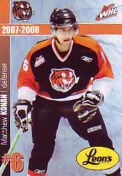 2007-08 Medicine Hat Tigers (WHL) #NNO Matthew Konan Front