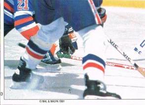 1990-91 Panini Team Stickers Edmonton Oilers #D Bill Ranford Front
