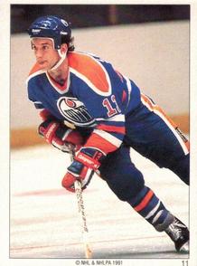 1990-91 Panini Super Poster Edmonton Oilers #11 Ken Linseman Front