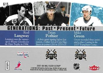 2007-08 Ultra - Generations: Past, Present, Future #G15 Rod Langway / Brian Pothier / Mike Green Back