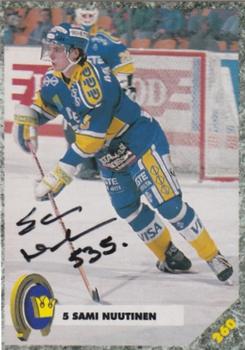 1993-94 Leaf Sisu SM-Liiga (Finnish) - Signature Cards #260 Sami Nuutinen Front