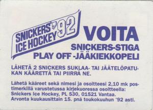 1992 Semic Jaakiekko (Finnish) Stickers #77 Al MacInnis Back