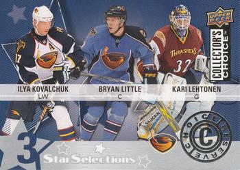 2009-10 Collector's Choice - Reserve #202 Bryan Little / Kari Lehtonen / Ilya Kovalchuk Front