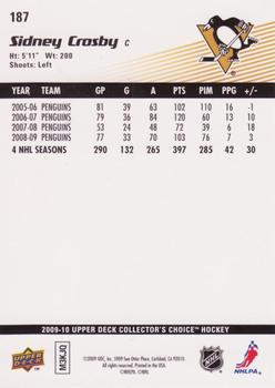 2009-10 Collector's Choice - Reserve #187 Sidney Crosby Back