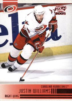 2004-05 Pacific - Red #54 Justin Williams Front