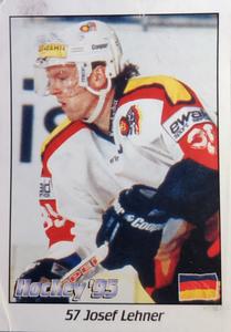 1995 Panini World Hockey Championship Stickers (Finnish/Swedish) #57 Josef Lehner Front