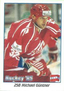 1995 Panini World Hockey Championship Stickers (Finnish/Swedish) #258 Michael Guntner Front