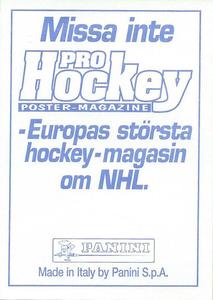 1995 Panini World Hockey Championship Stickers (Finnish/Swedish) #293 Jari Kurri Back