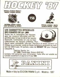 1987-88 Panini Hockey Stickers #156 Quebec Nordiques Logo Back