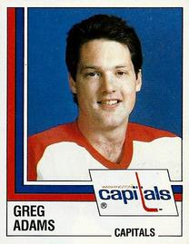 1987-88 Panini Hockey Stickers #185 Greg C. Adams Front