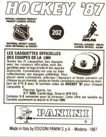 1987-88 Panini Hockey Stickers #202 Calgary Flames Logo Back