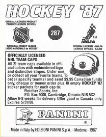1987-88 Panini Hockey Stickers #287 Minnesota North Stars Logo Back