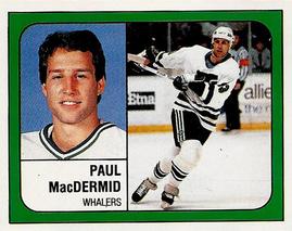 1988-89 Panini Hockey Stickers #243 Paul MacDermid Front