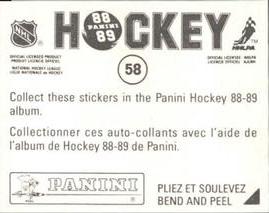 1988-89 Panini Hockey Stickers #58 Wayne Gretzky Back
