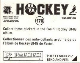 1988-89 Panini Hockey Stickers #170 Edmonton Put Out Flames Back