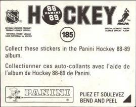1988-89 Panini Hockey Stickers #185 Edmonton Oilers Celebrate Back