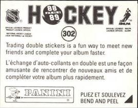 1988-89 Panini Hockey Stickers #302 Norm Maciver Back
