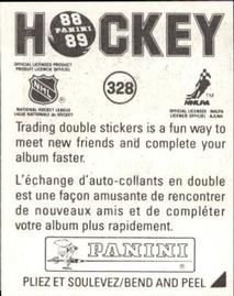 1988-89 Panini Hockey Stickers #328 Philadelphia Flyers Back
