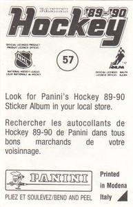 1989-90 Panini Hockey Stickers #57 Steve Yzerman Back
