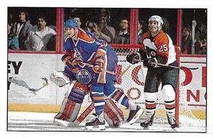 1989-90 Panini Hockey Stickers #76 Edmonton / Philadelphia Action Front