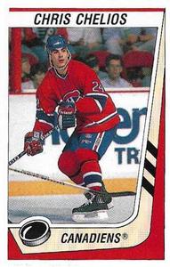 1989-90 Panini Hockey Stickers #237 Chris Chelios Front