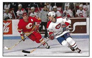 1989-90 Panini Hockey Stickers #238 Montreal / Calgary Action Front