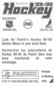 1989-90 Panini Hockey Stickers #288 Ulf Dahlen Back
