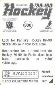 1989-90 Panini Hockey Stickers #300 Mark Howe Back