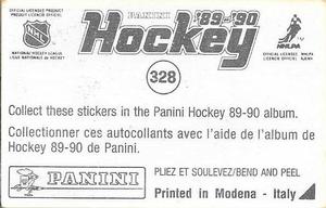 1989-90 Panini Hockey Stickers #328 Quebec / Philadelphia Action Back